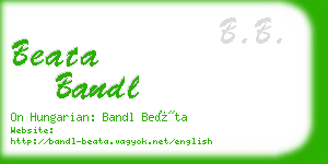 beata bandl business card